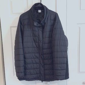 Time & Tru Black Puffy Jacket 1X